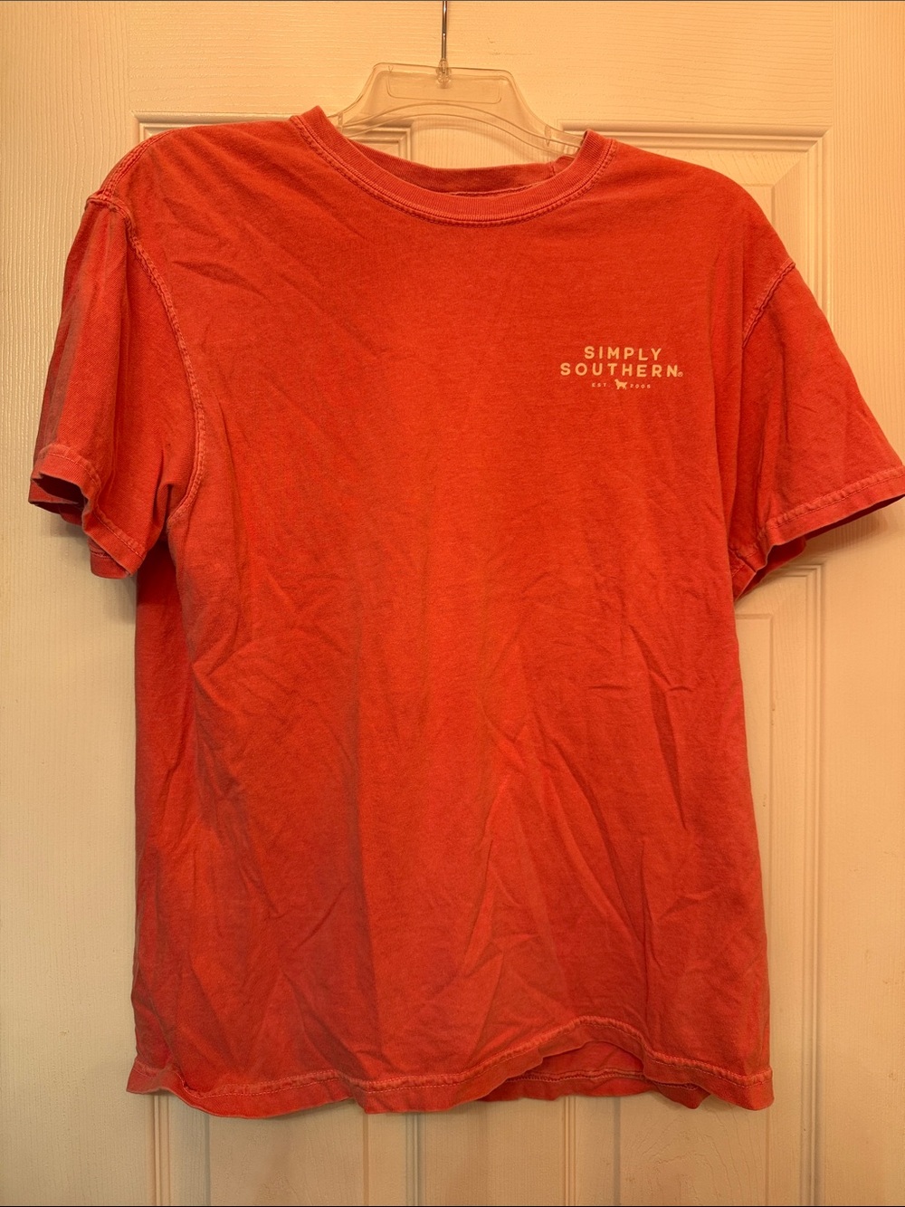 Simply Southern Men's Short Sleeve Tee - Coral